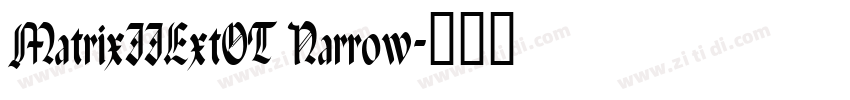 MatrixIIExtOT Narrow字体转换